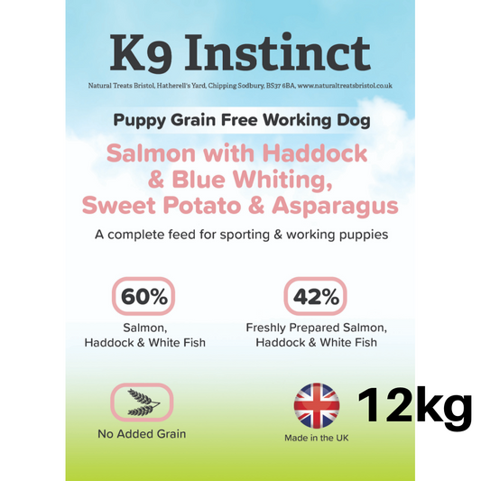 Salmon With Haddock & Blue Whiting, Grain Free 12kg - grain free dry food for puppies