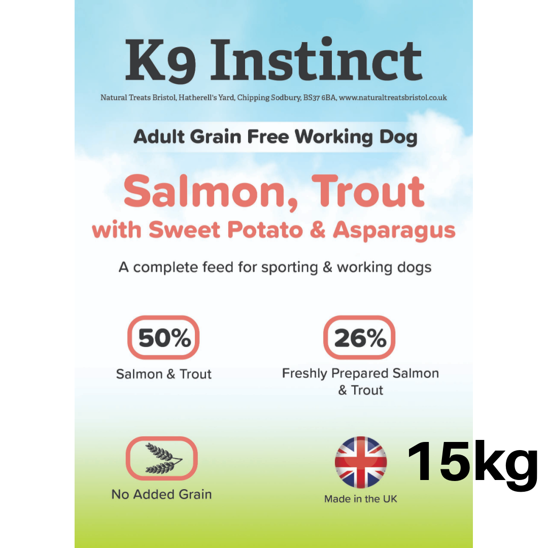 Salmon, Trout, Sweet Potato & Asparagus 15kg - Grain Free dry dog food
