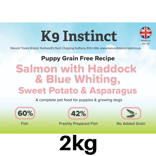 Salmon With Haddock & Blue Whiting, Grain Free 2kg - grain free dry food for puppies