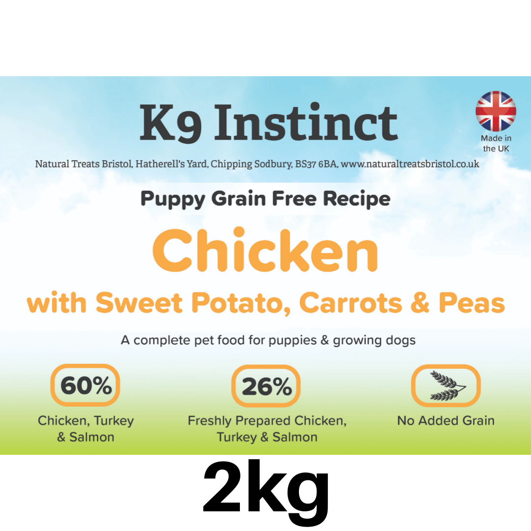 Chicken with Sweet Potato,Carrots & Peas, Grain Free 2kg - grain free dry food for puppies