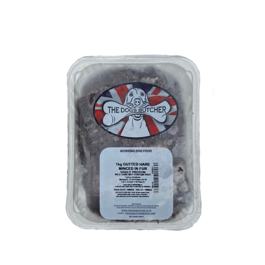 TDB Gutted Hare minced in fur - raw dog food in Bristol area