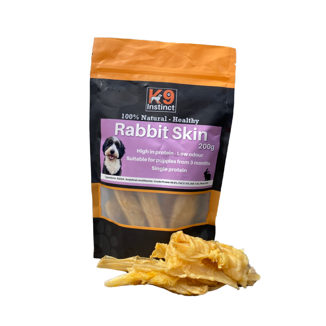 K9 Instinct Rabbit Skin Chews 200g Natural Treats Bristol