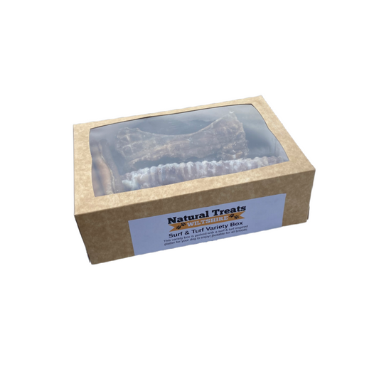 surf & turf variety box for dogs - natural dog chews