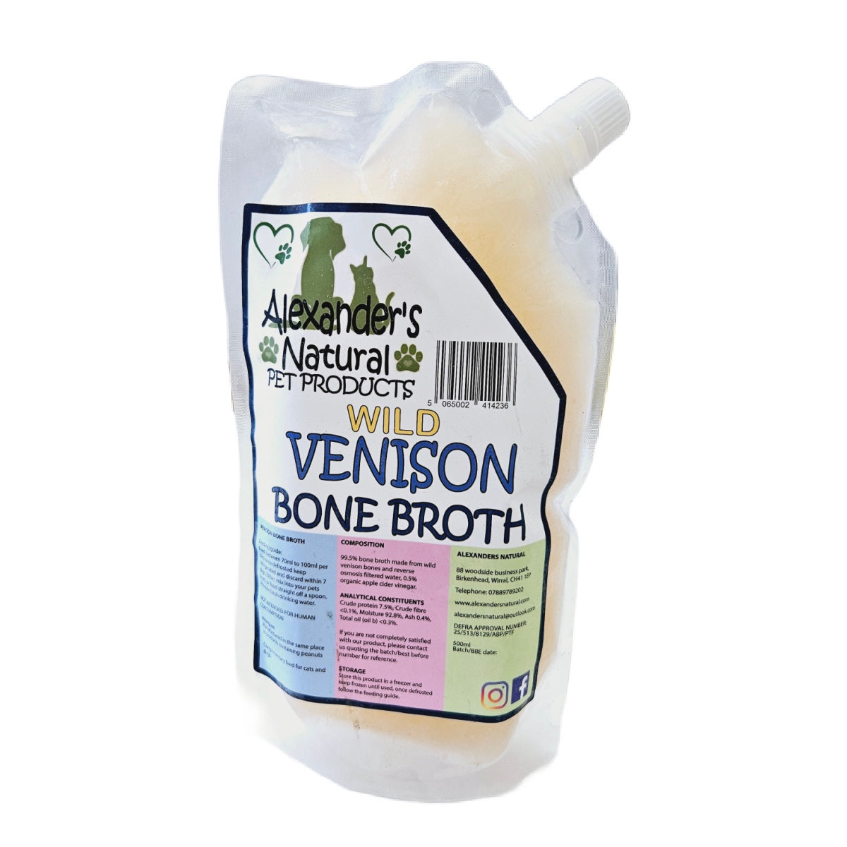 Wild Venison Bone Broth  - 500ml Pouch